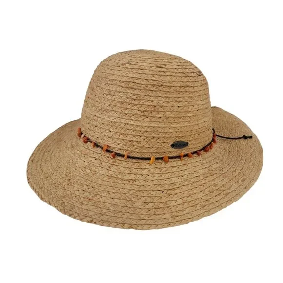 Wallaroo Hat Company Blair Raffia Sun Hat UPF 50+ Skin Cancer Foundation NWT - Picture 3 of 10